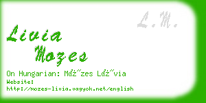 livia mozes business card